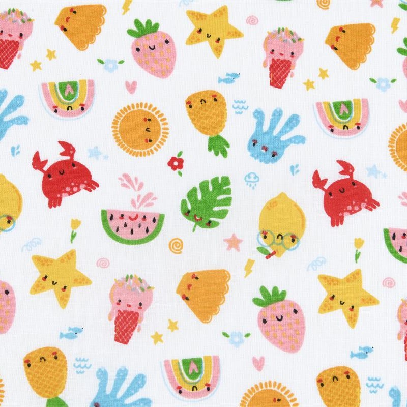 COTON MOTIF imprimé fruits