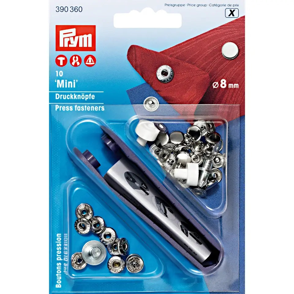 PRESSION METAL Argent 8mm