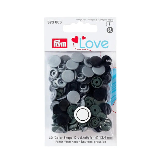 PRESSION PLASTIQUE SNAP Lot Gris Noir-393003