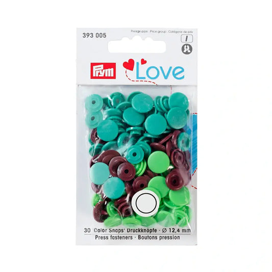 PRESSION PLASTIQUE SNAP Lot Marron Vert-393005