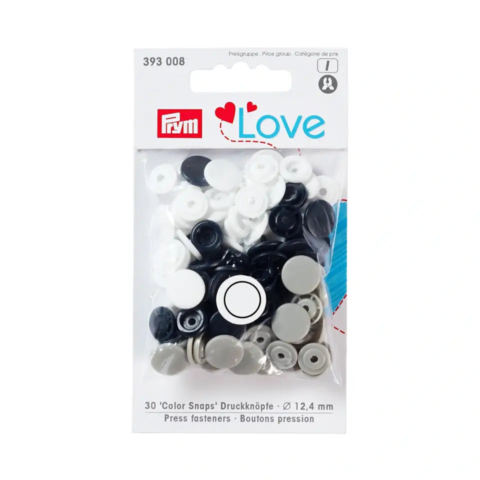 PRESSION PLASTIQUE SNAP Lot Marine Blanc Gris-393008