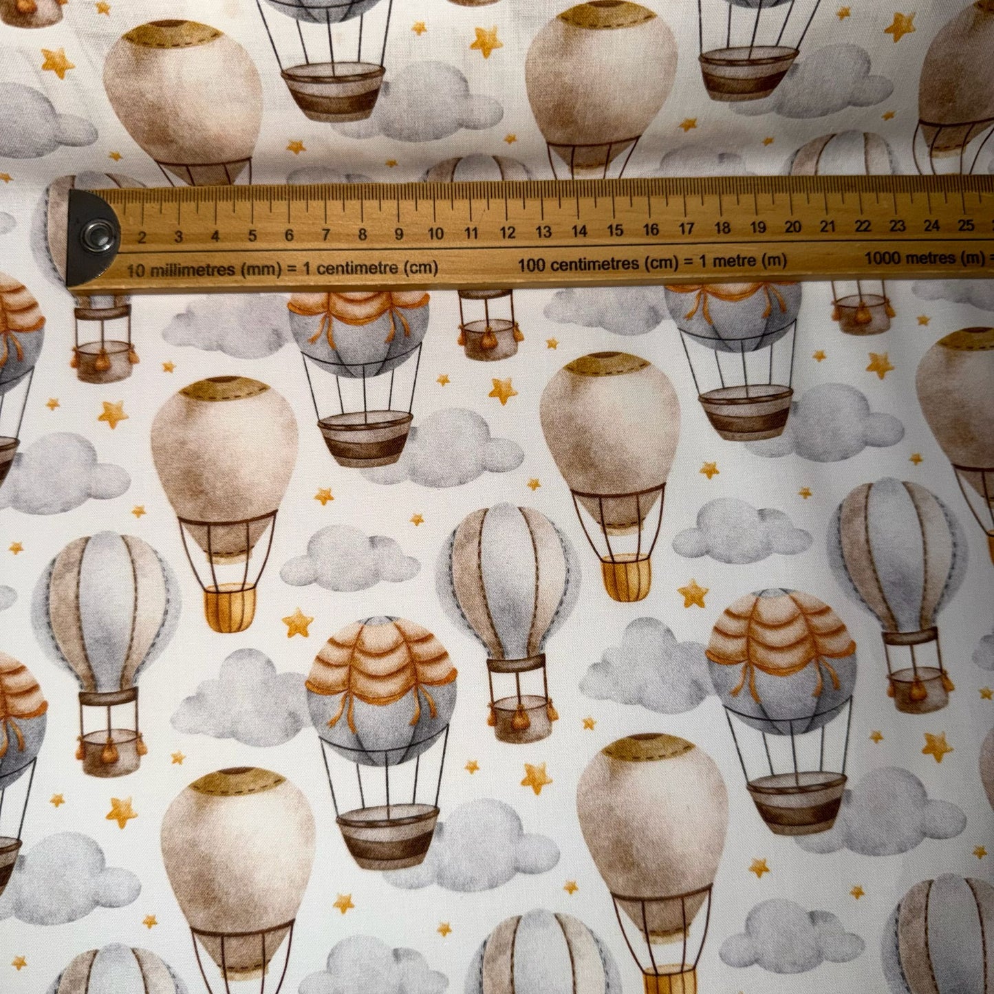 COTON MOTIF imprimé Montgolfière