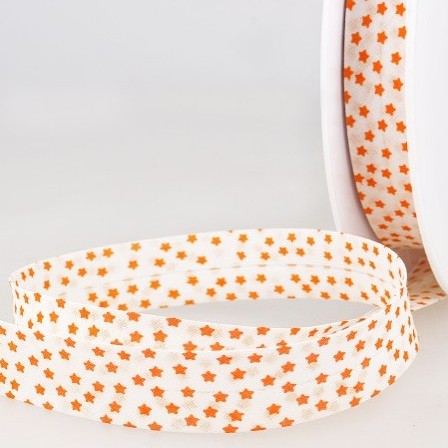 BIAIS IMPRIME Etoiles Orange-20 cm