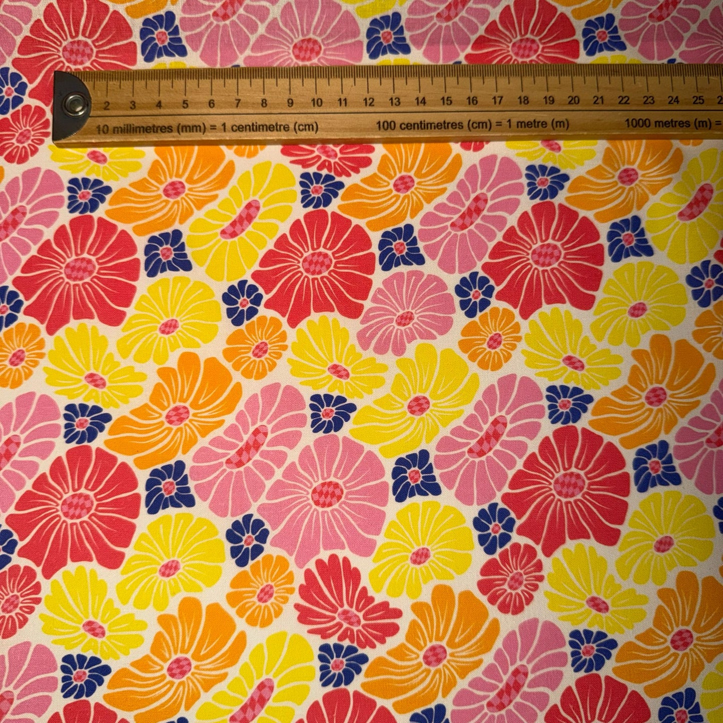 COTON MOTIF grands fleurs