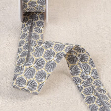 BIAIS IMPRIME Fleurs Graphiques Gris-27cm