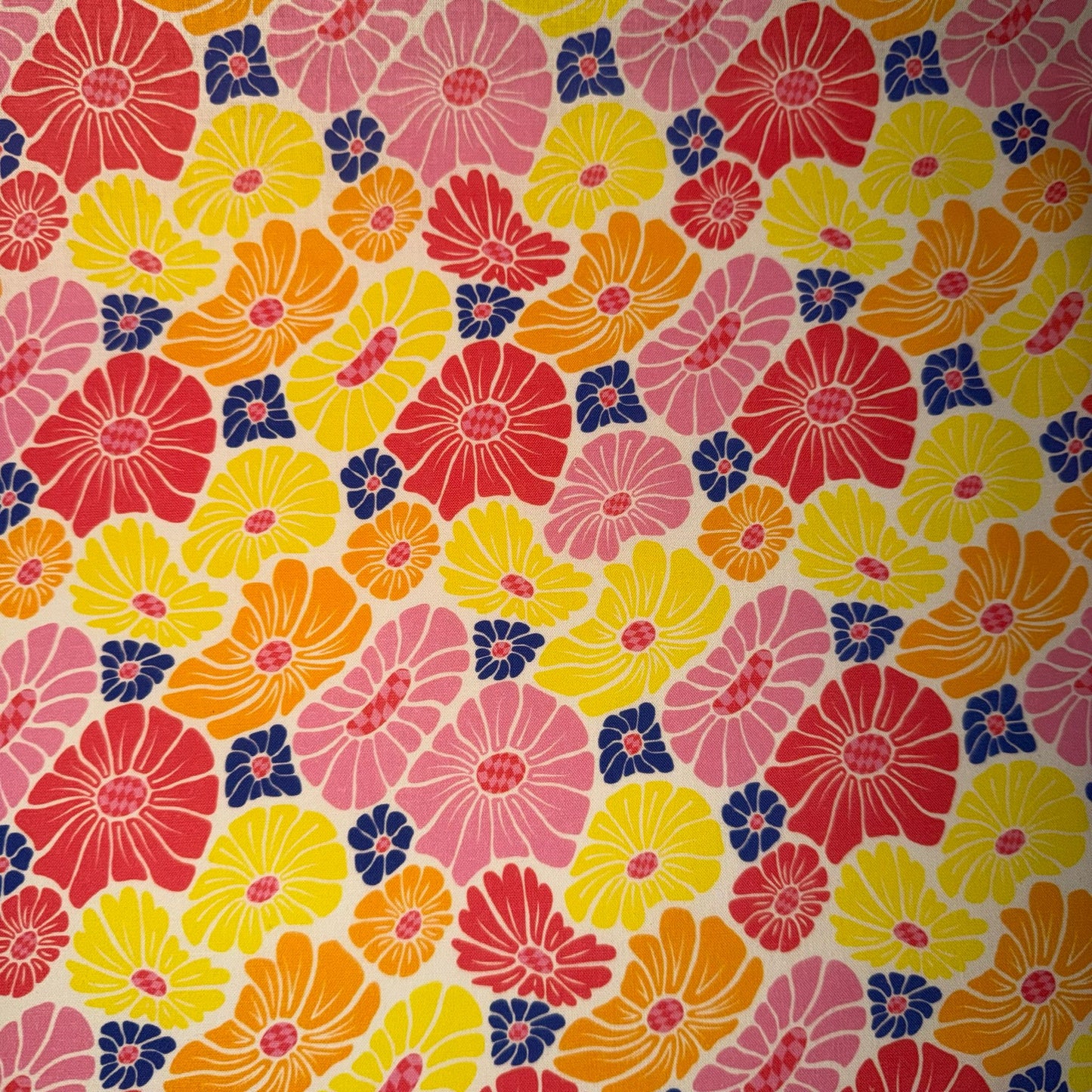 COTON MOTIF grands fleurs