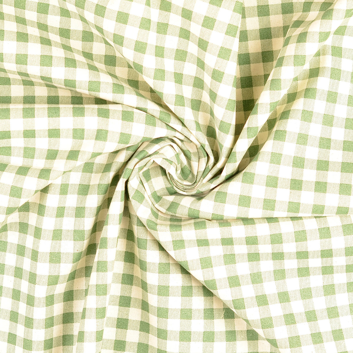 COTON IMPRIME Vichy Vert Clair