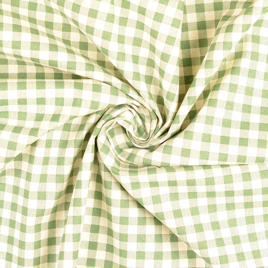 COTON IMPRIME Vichy Vert Clair