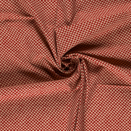COTON IMPRIME Graphique bi couleur Bordeaux et Beige