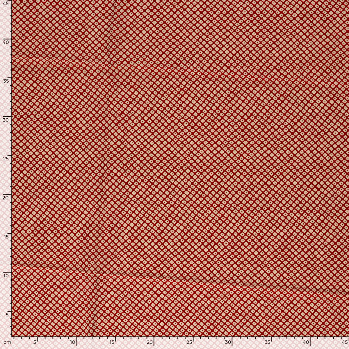 COTON IMPRIME Graphique bi couleur Bordeaux et Beige
