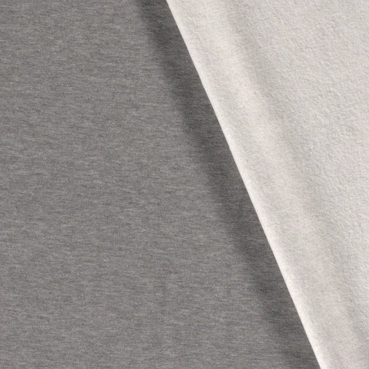 SWEAT GRATTE gris chiné