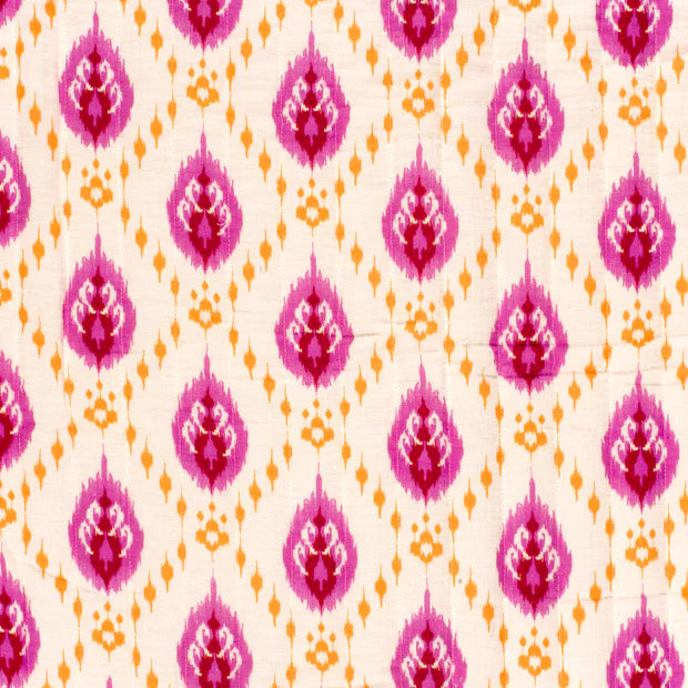 MATELASSE IMPRIME DOUBLE GAZE Rose et Orange