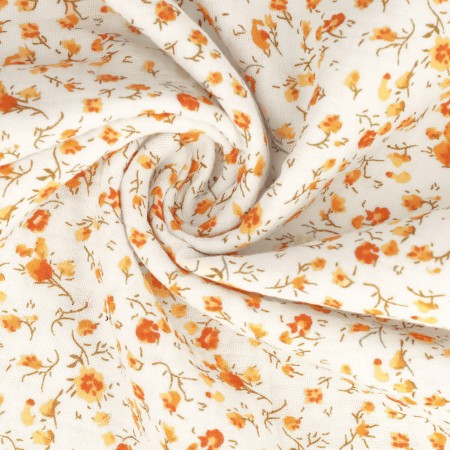 DOUBLE GAZE MOTIF Fleuris Jaune