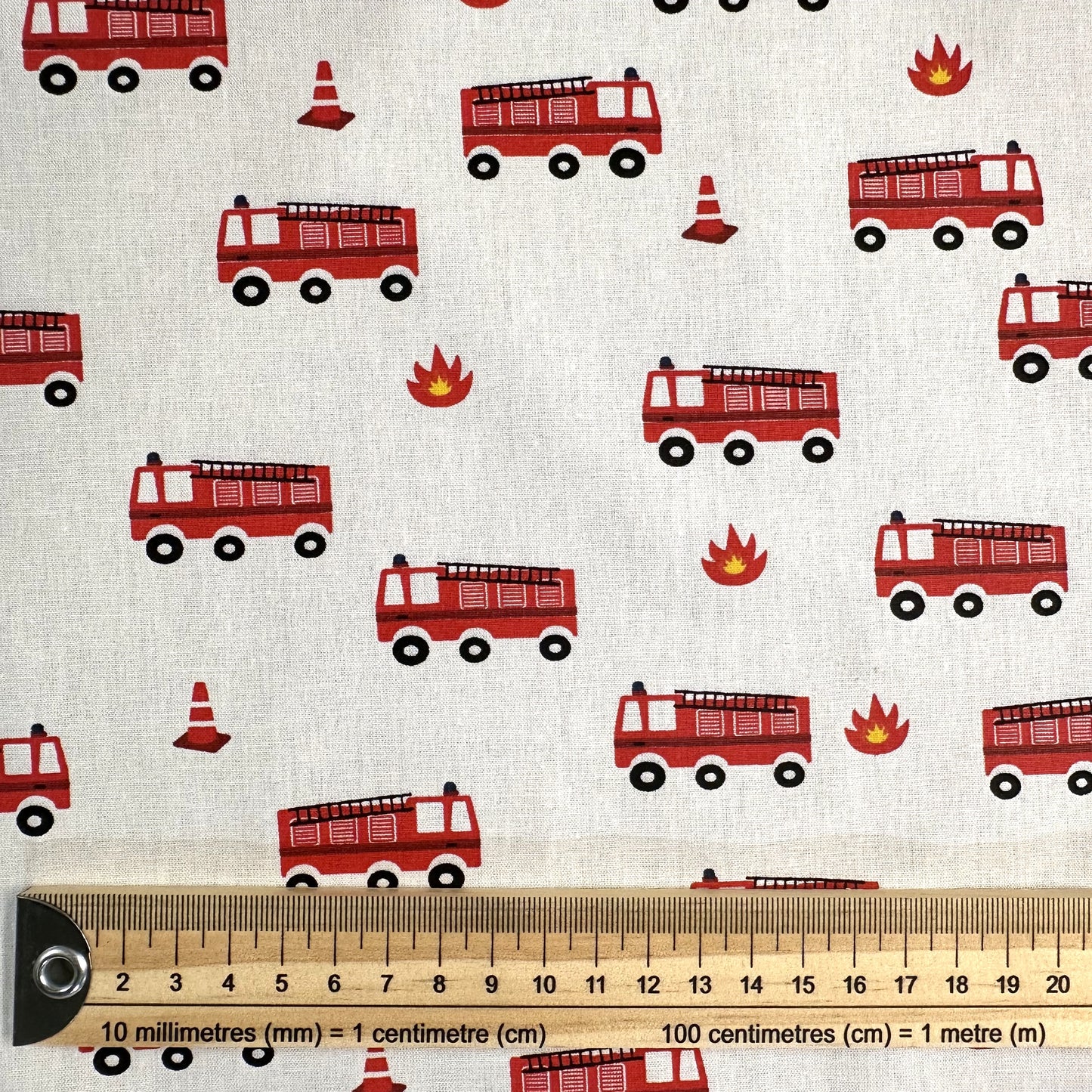 COTON IMPRIME camion pompiers