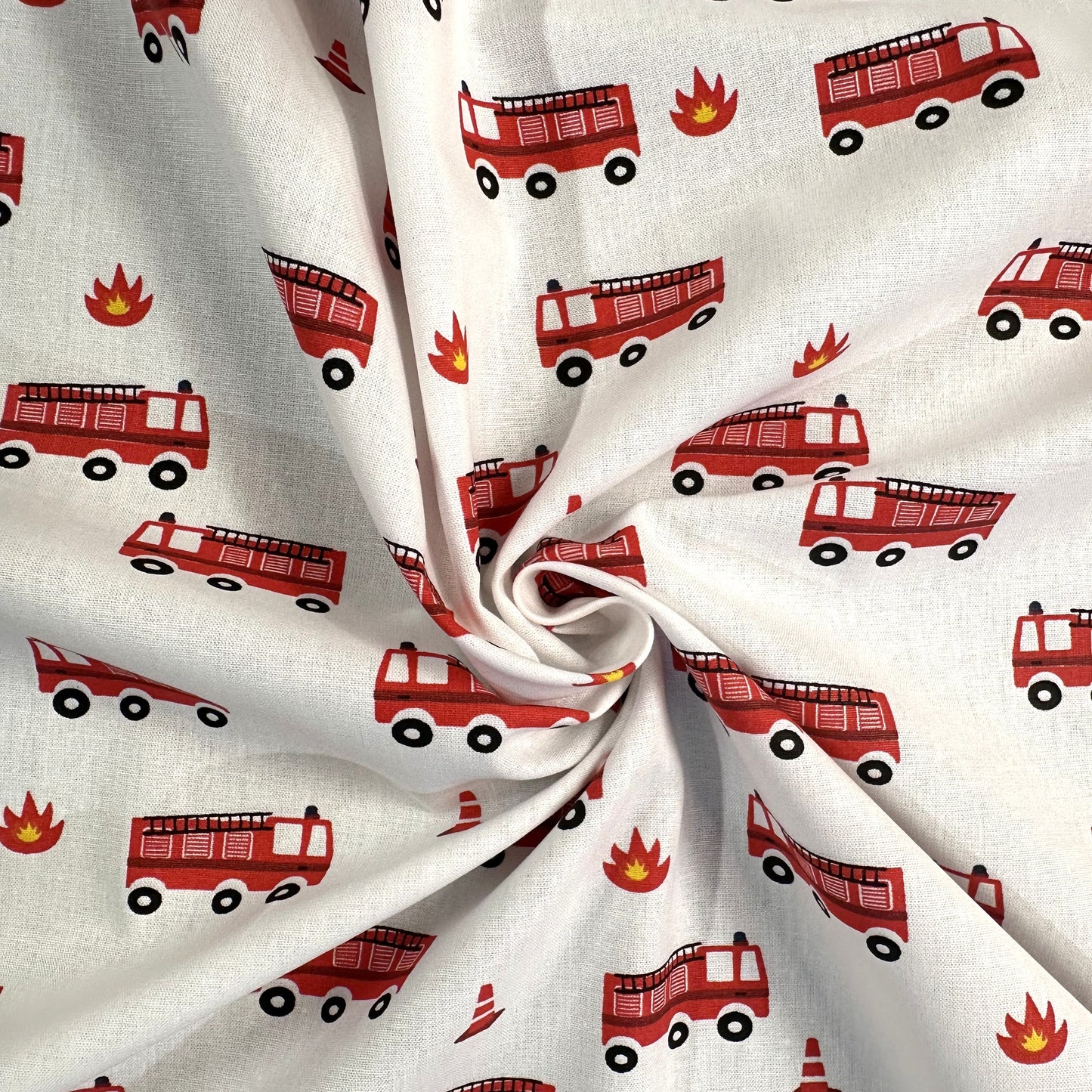 COTON IMPRIME camion pompiers