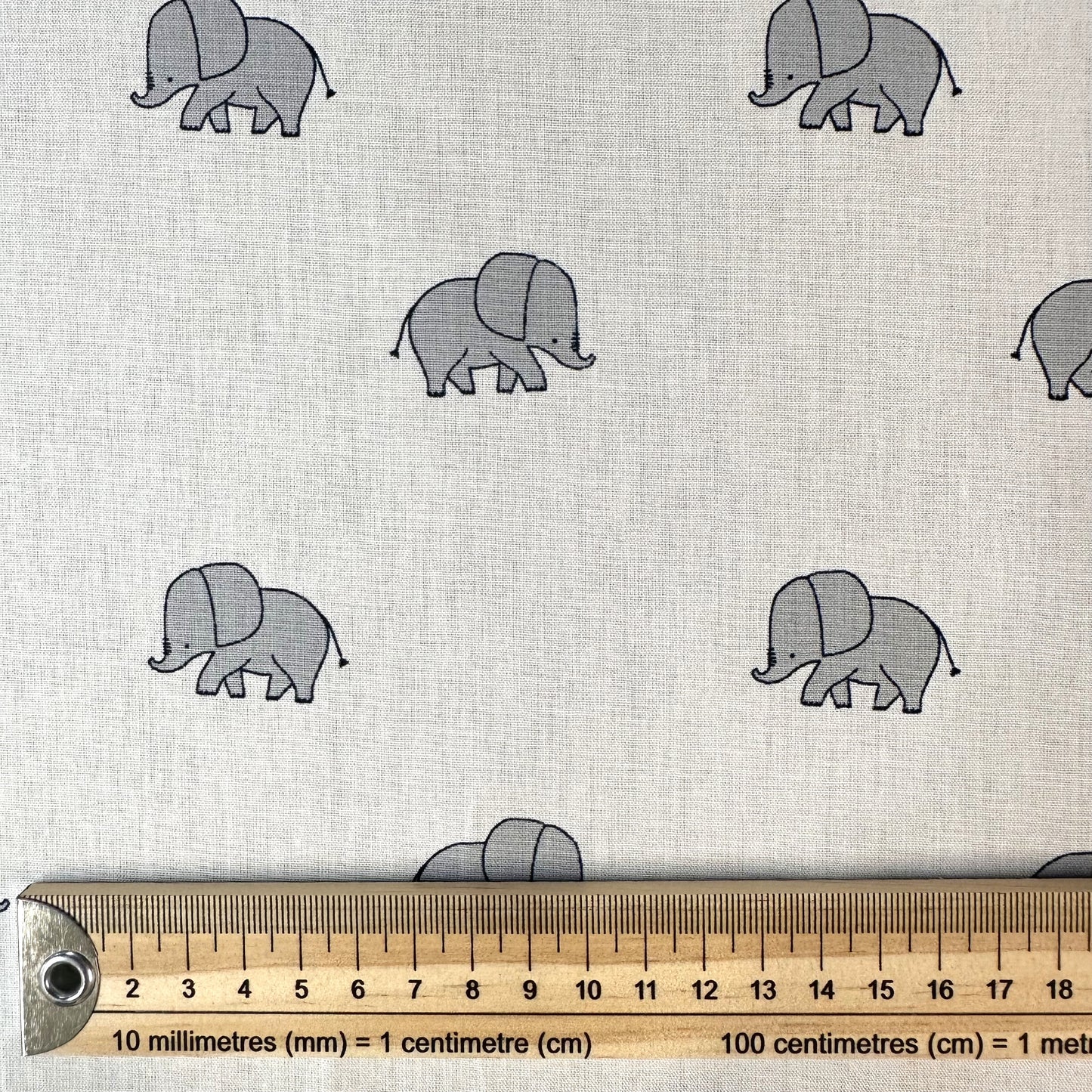COTON IMPRIME éléphants
