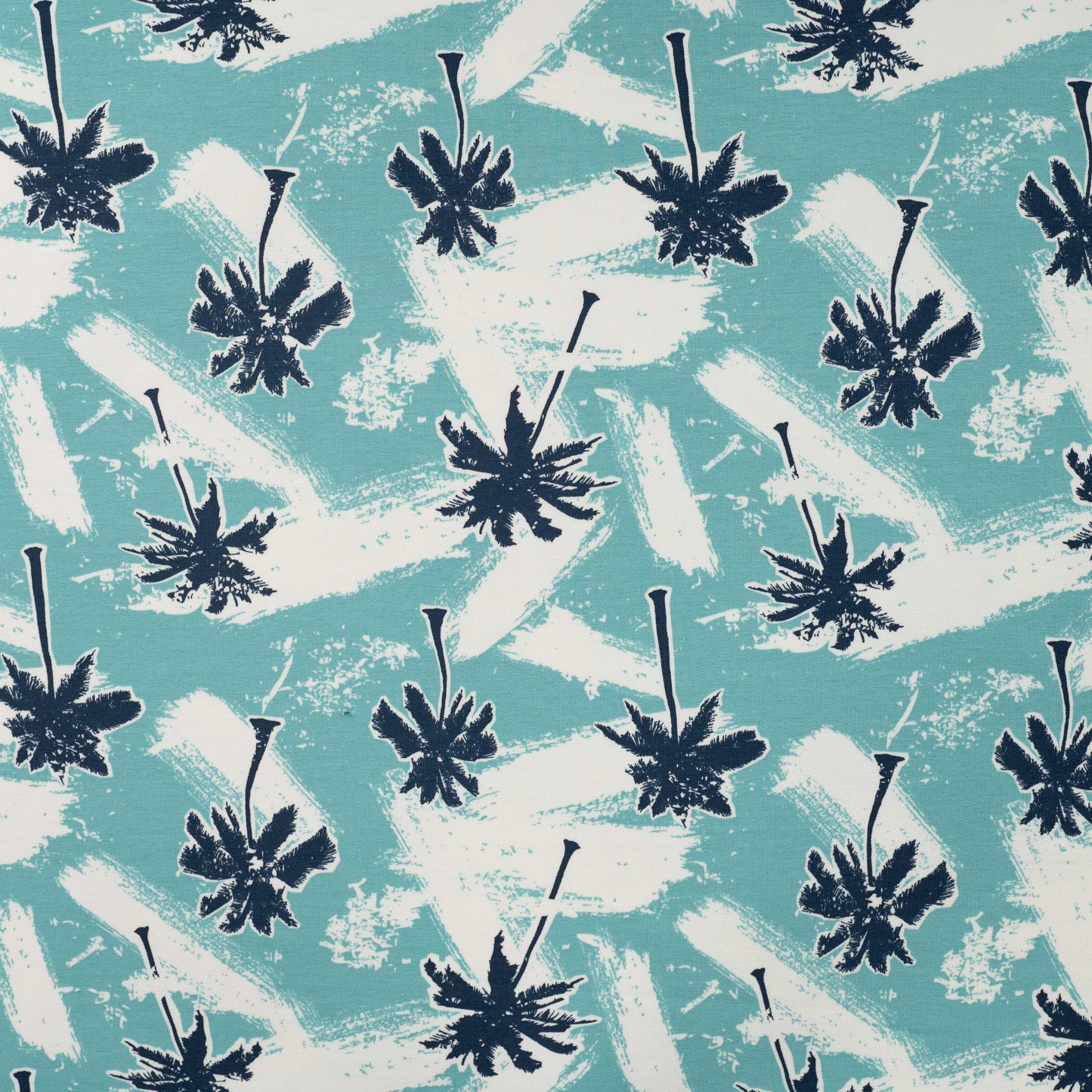 SWEAT FRENCH TERRY MOTIF QJUTIE palmier Bleu