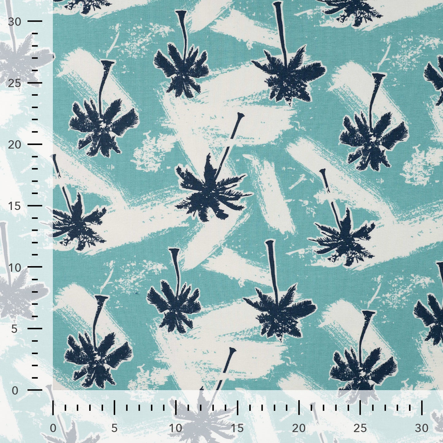 SWEAT FRENCH TERRY MOTIF QJUTIE palmier Bleu