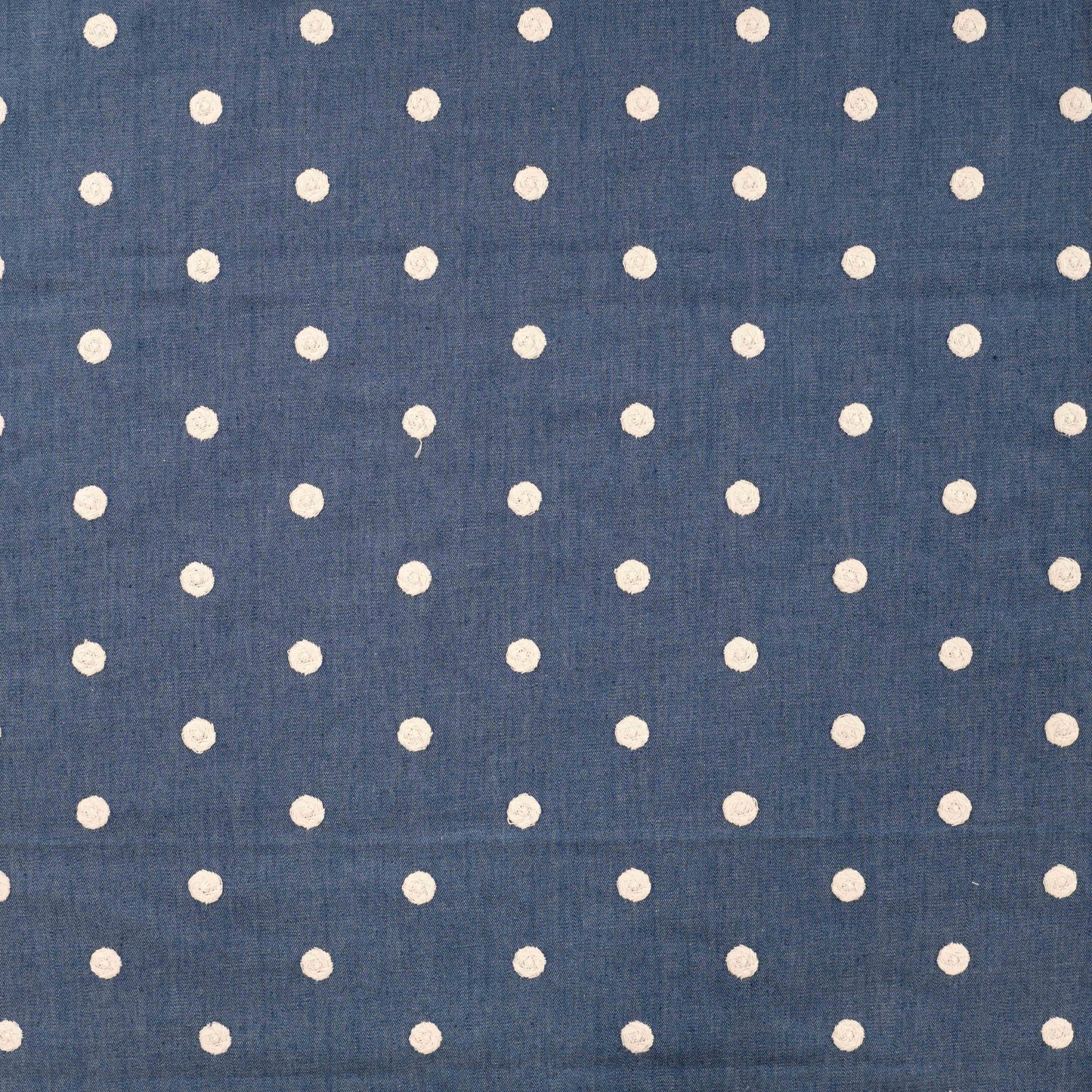 JEAN CHAMBRAY BRODE à pois