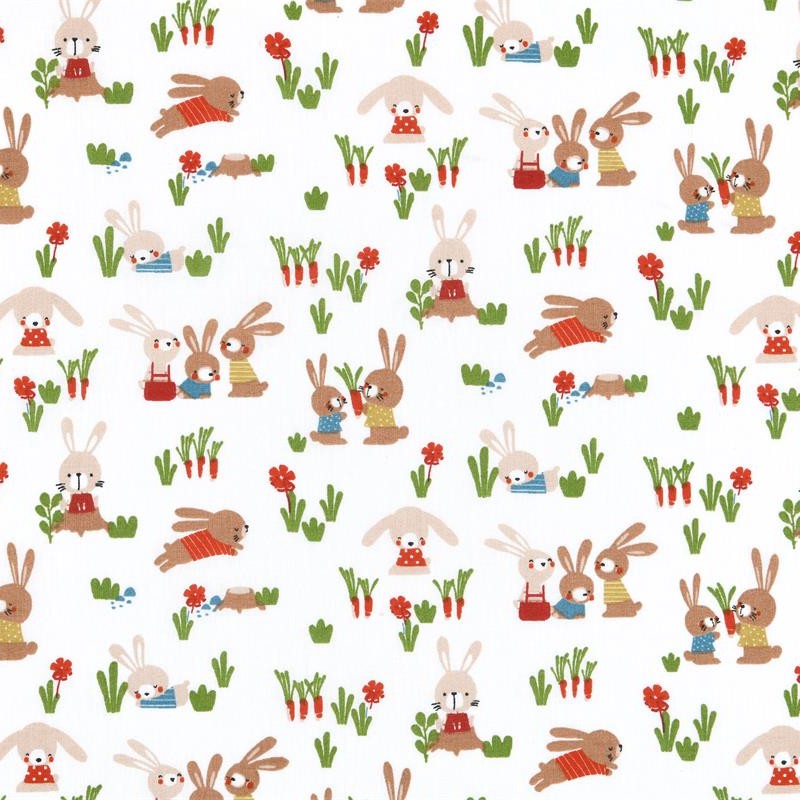 COTON MOTIF imprimé lapin