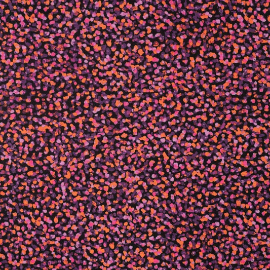 VISCOSE TWILL IMPRIMEE Pois Coloré Fuchsia