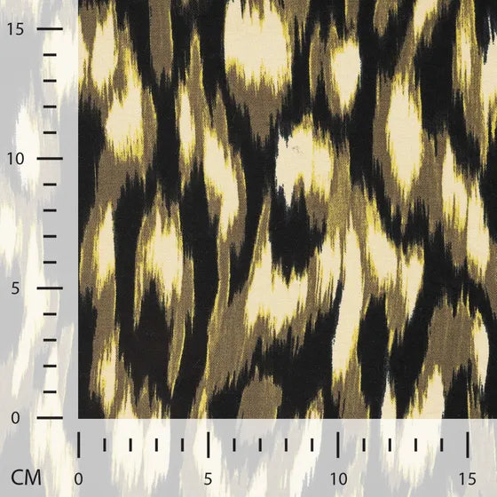 VISCOSE STRETCH IMPRIMEE Effet peinture Kaki