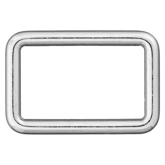 BOUCLE RECTANGLE Métal argent 40mm