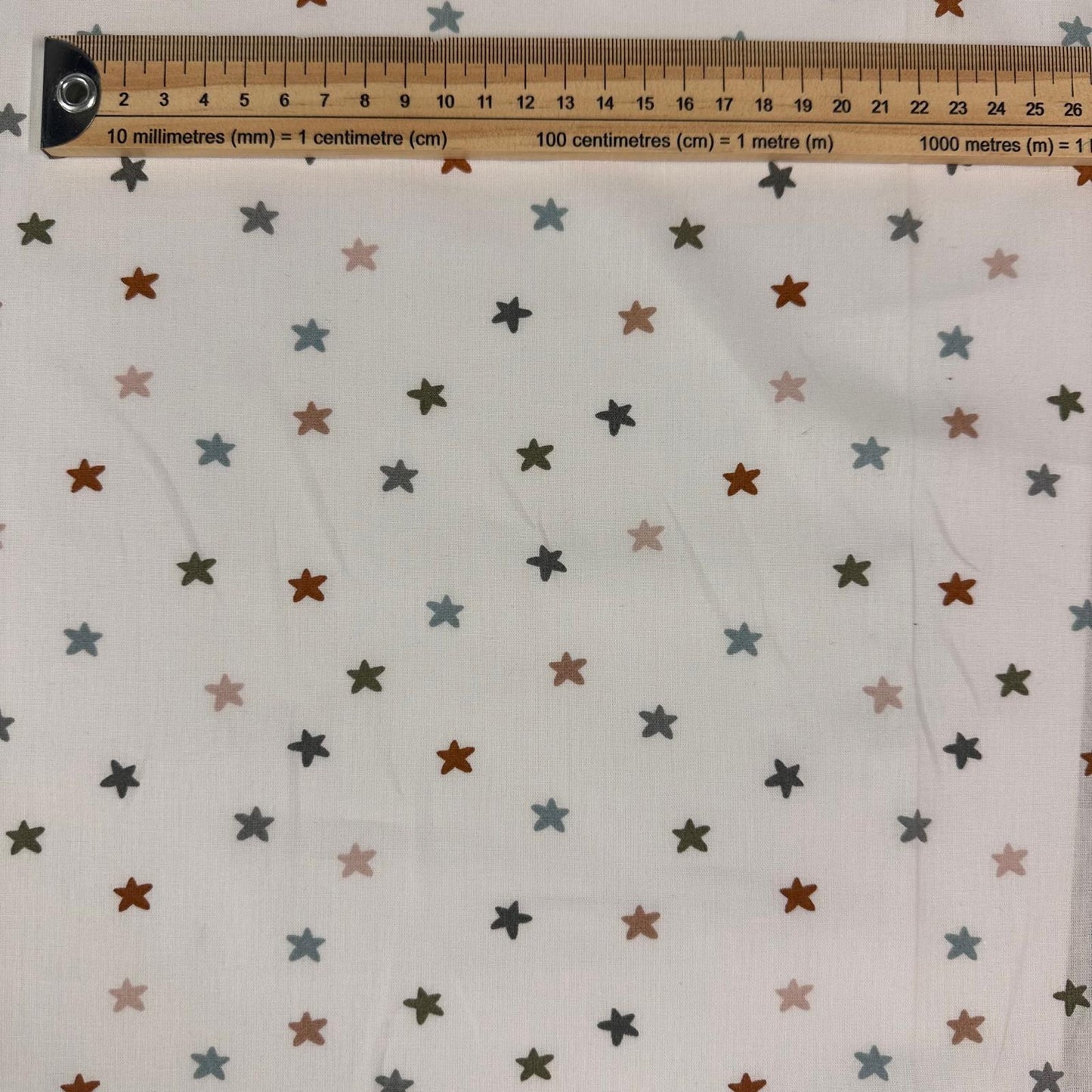 COTON IMPRIME Etoiles Naturel