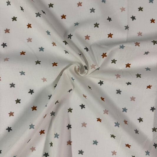 COTON IMPRIME Etoiles Naturel