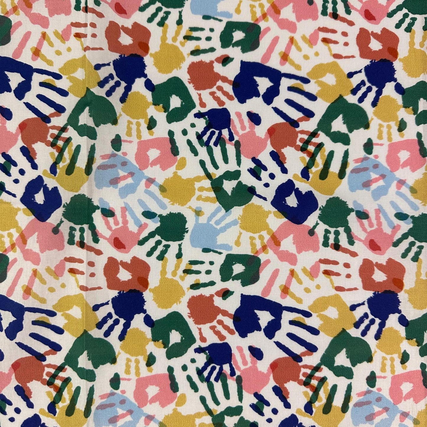 COTON IMPRIME Mains d'enfants Multicouleurs