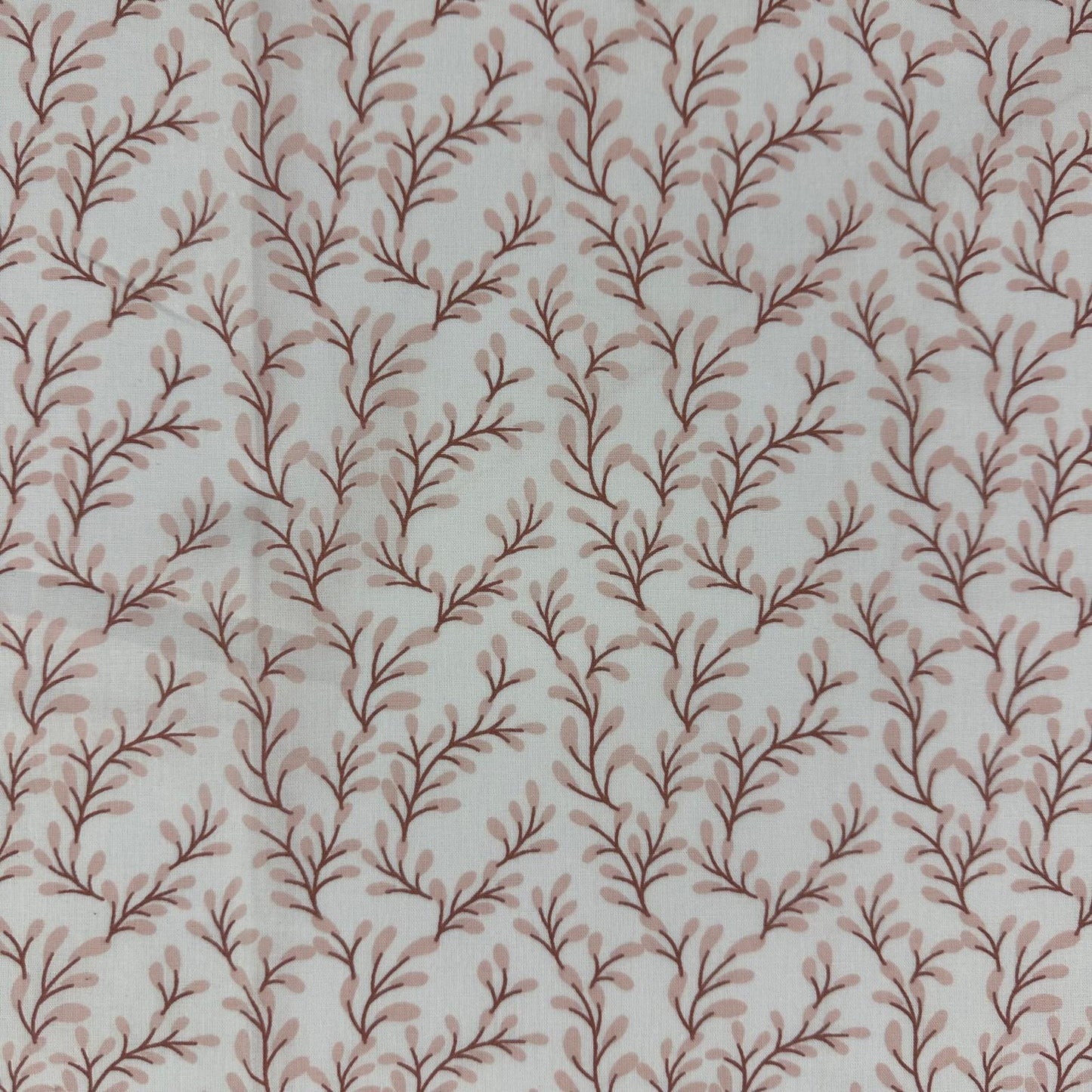 COTON IMPRIME Feuillage Terracotta