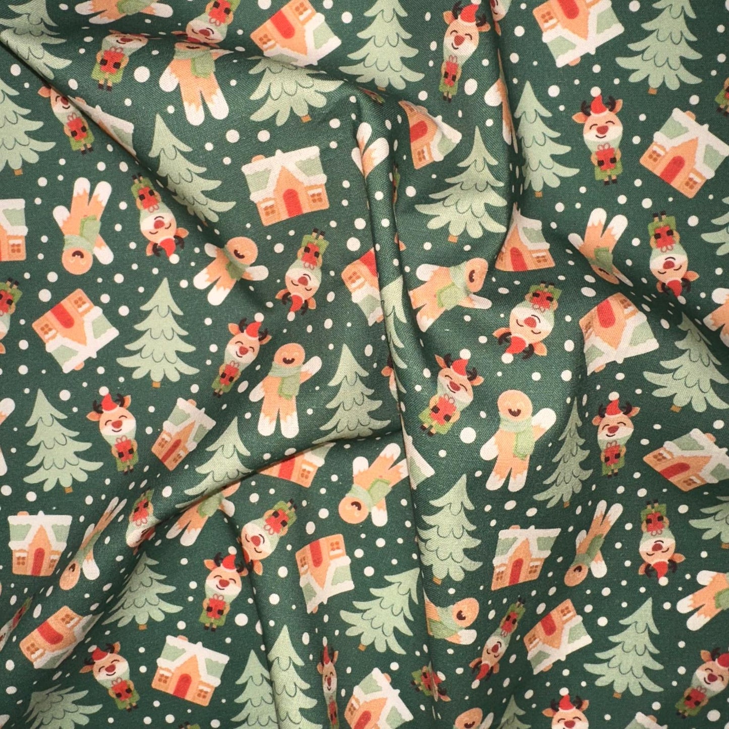 COTON IMPRIME Pain d'épice et Sapin