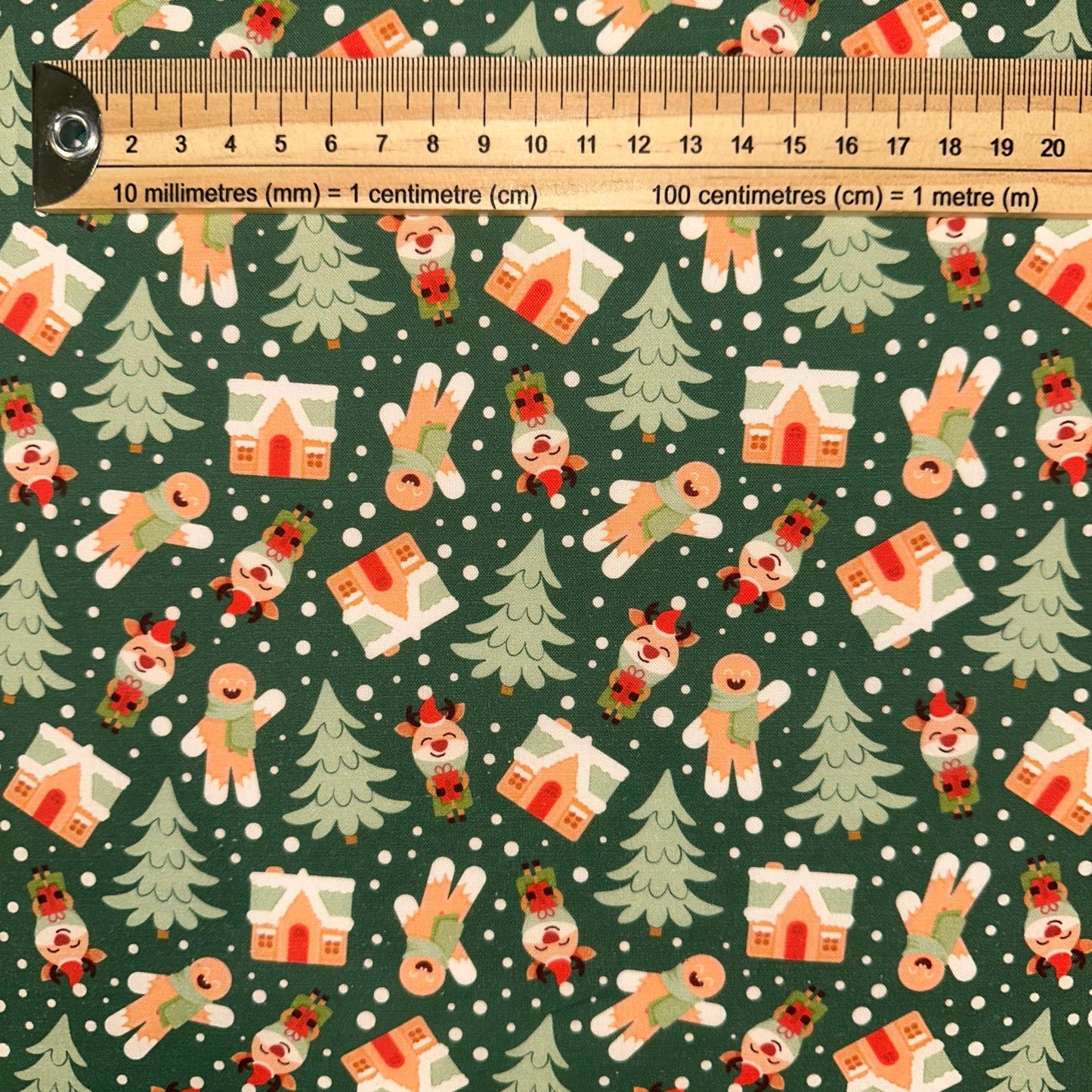 COTON IMPRIME Pain d'épice et Sapin