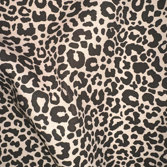 TOILE COTON ASPECT LIN Léopard