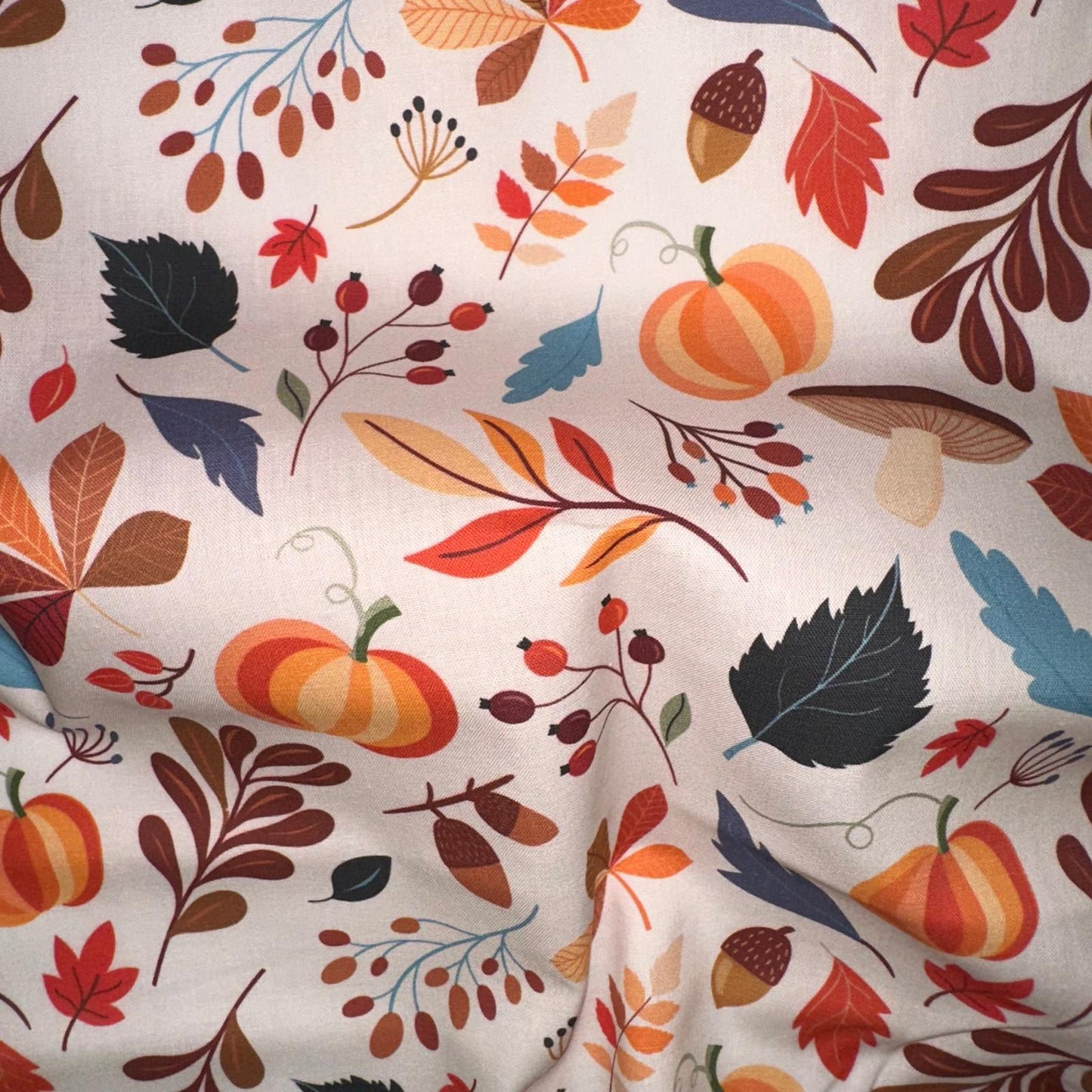 COTON IMPRIME Automne citrouille