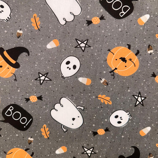 COTON IMPRIME Halloween Fantomes