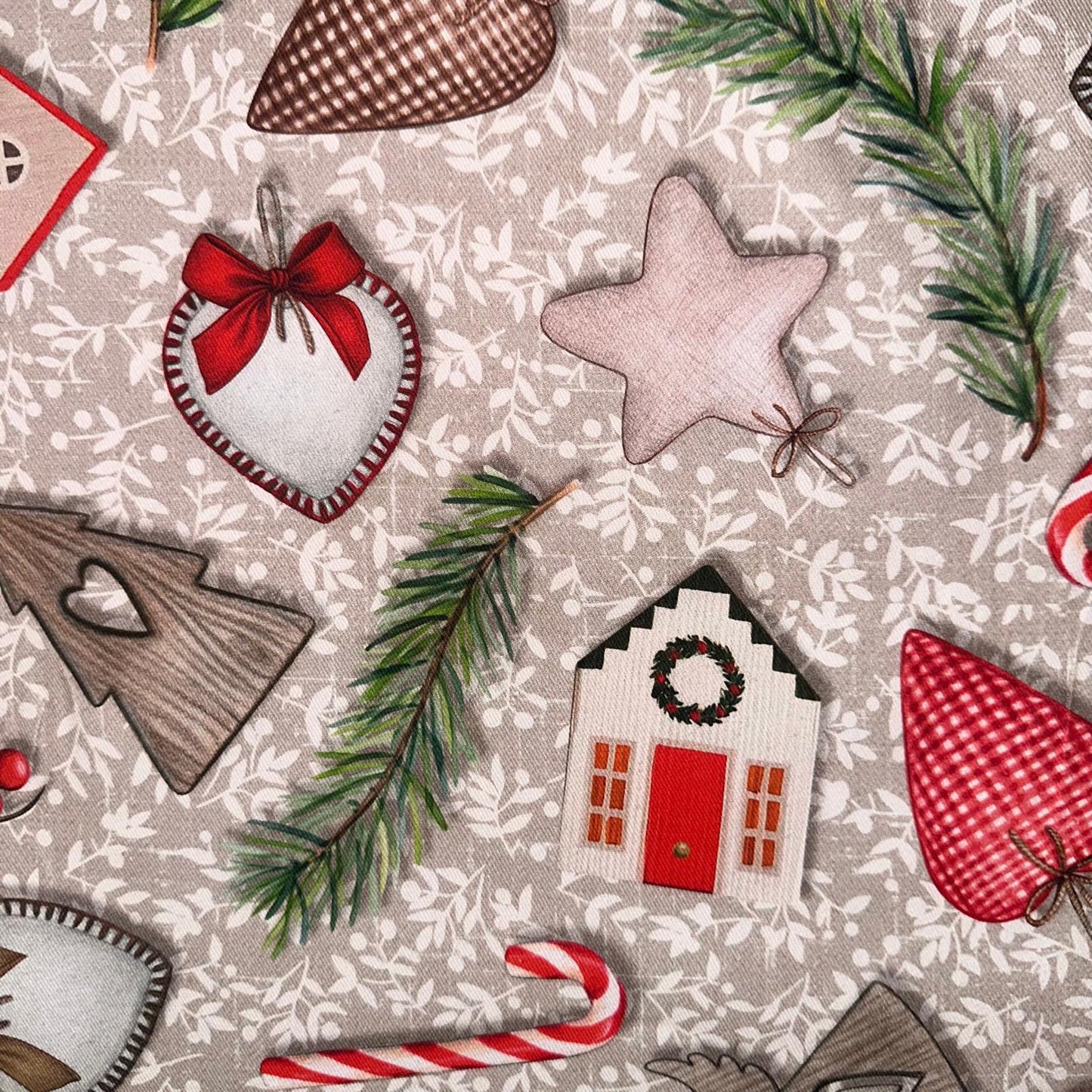 TOILE DECO IMPRIME Décors de sapin de Noel