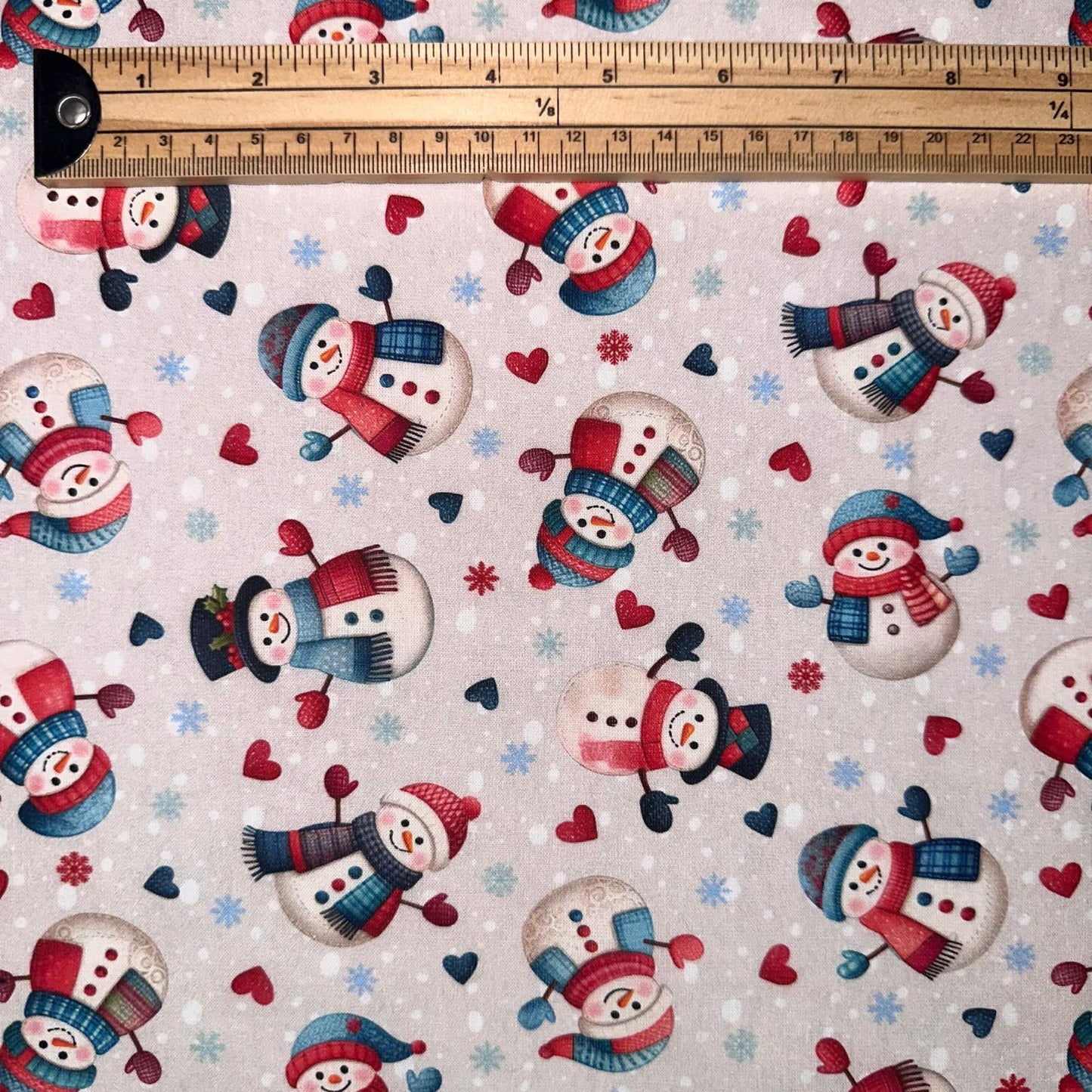 COTON IMPRIME Bonhomme de neige Noel