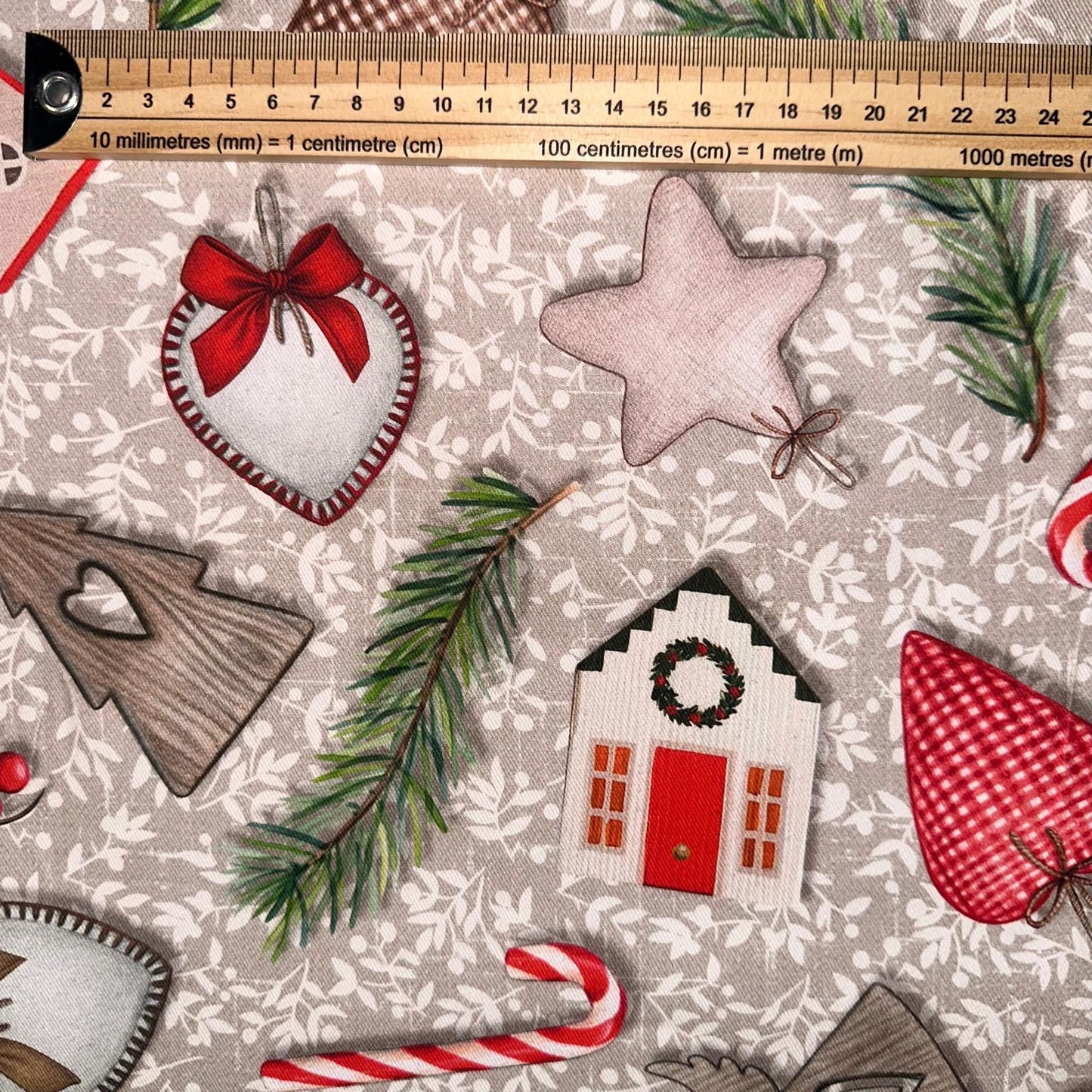 TOILE DECO IMPRIME Décors de sapin de Noel