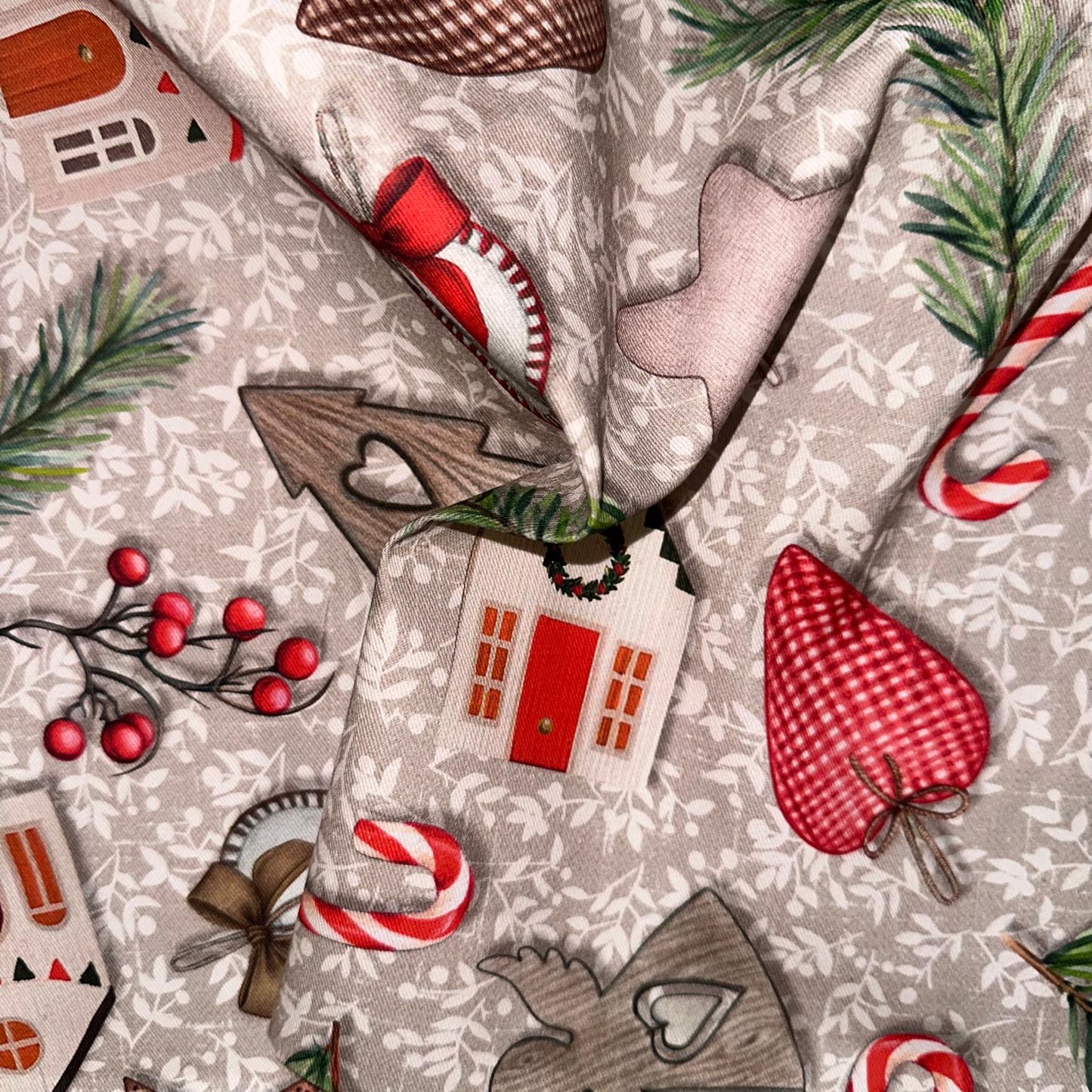 TOILE DECO IMPRIME Décors de sapin de Noel