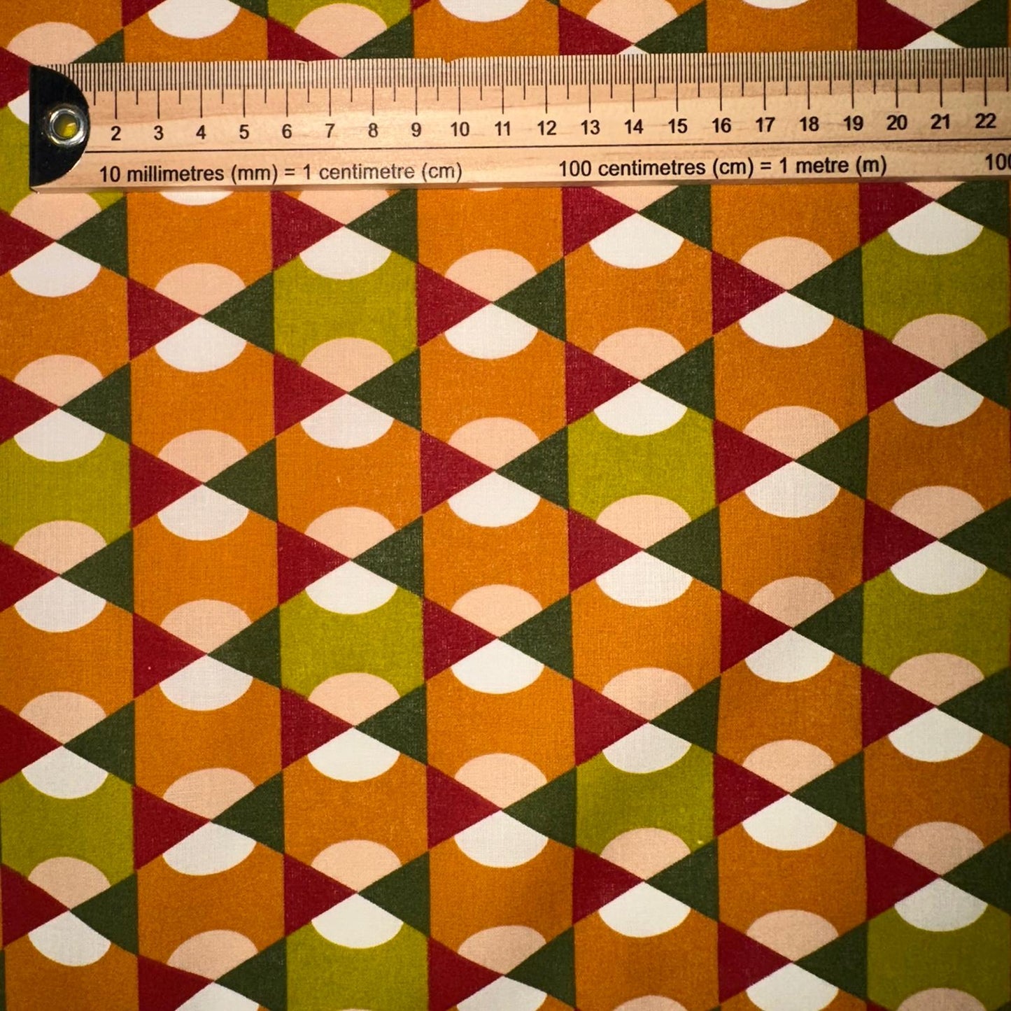 COTON IMPRIME Graphique Terracotta Vert