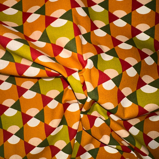 COTON IMPRIME Graphique Terracotta Vert