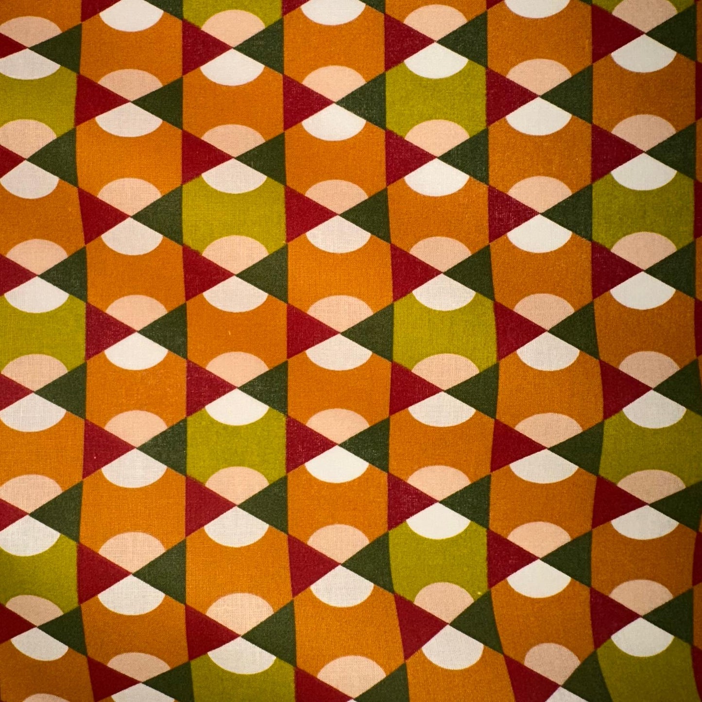 COTON IMPRIME Graphique Terracotta Vert