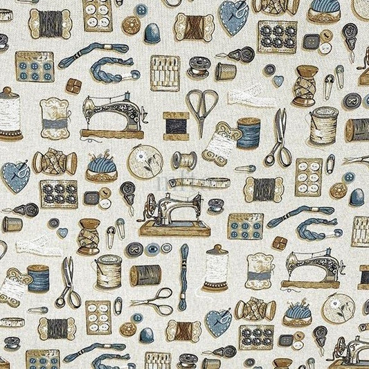 TOILE FOND LIN IMPRIME Couture