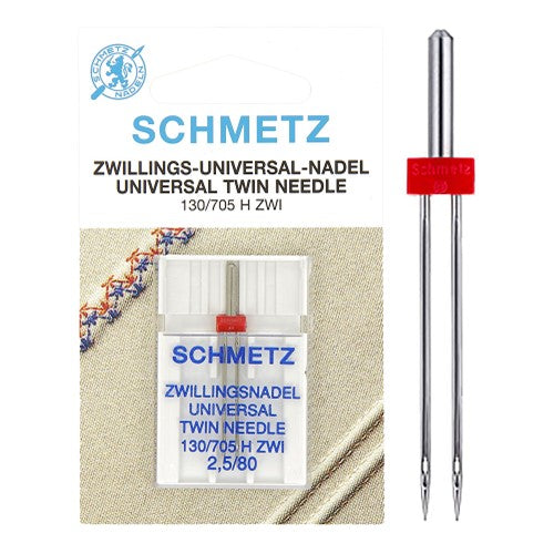 AIGUILLE A MACHINE A COUDRE Double Universelle 2.5/80