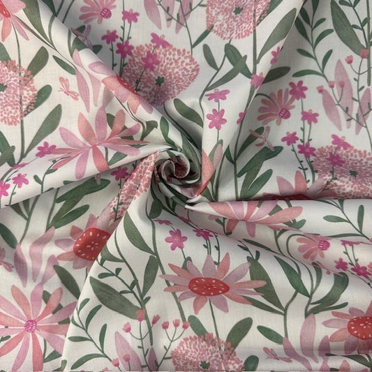 VOILE DE COTON IMPRIME Fleuris