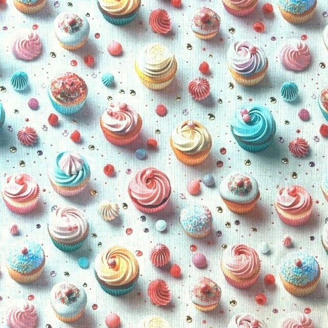 COTON IMPRIME 3D Cup Cake