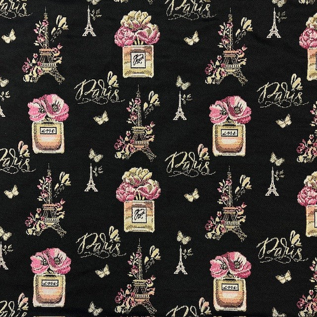 JACQUARD DECO IMPRIME Parfums fond Noir