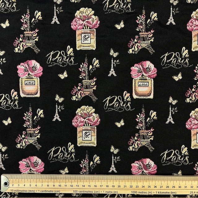 JACQUARD DECO IMPRIME Parfums fond Noir