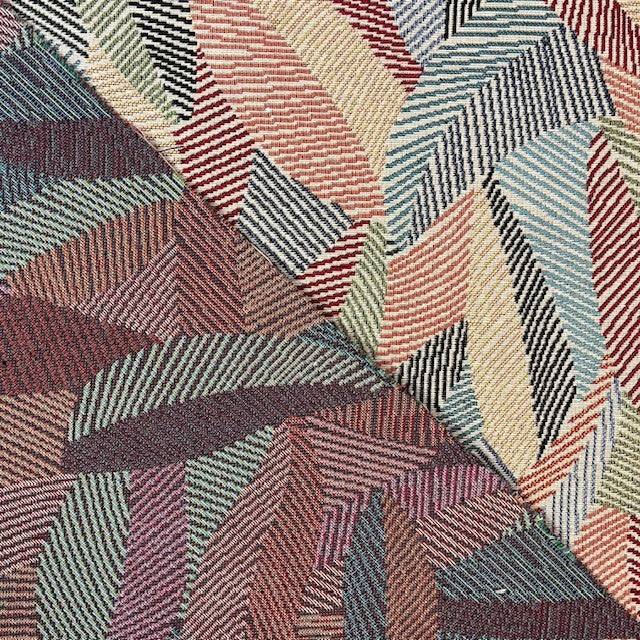 JACQUARD DECO IMPRIME Feuillages Abstrait Multi couleurs
